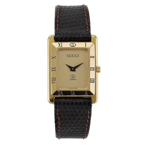 gucci gold plated 4200 fl watch|Gucci 4200L Vintage 18k Gold Plated Rectangle Case Quartz .